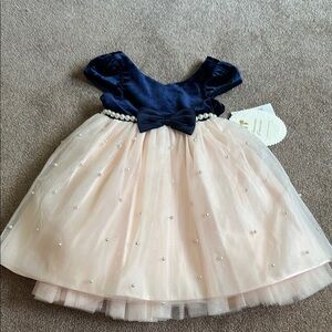 NWT Elegant Navy and Pink Kids Dress